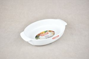 PLAT A FOUR PYREX SIGNATURE OVAL 25*18CM BLANC 